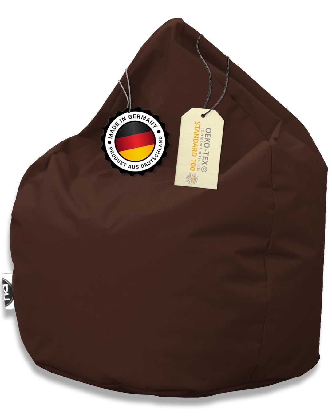 PATCH HOME Patchhome Sitzsack Tropfenform mit Reissverschluss Nachfüllbar - für In &amp; Outdoor - mit S