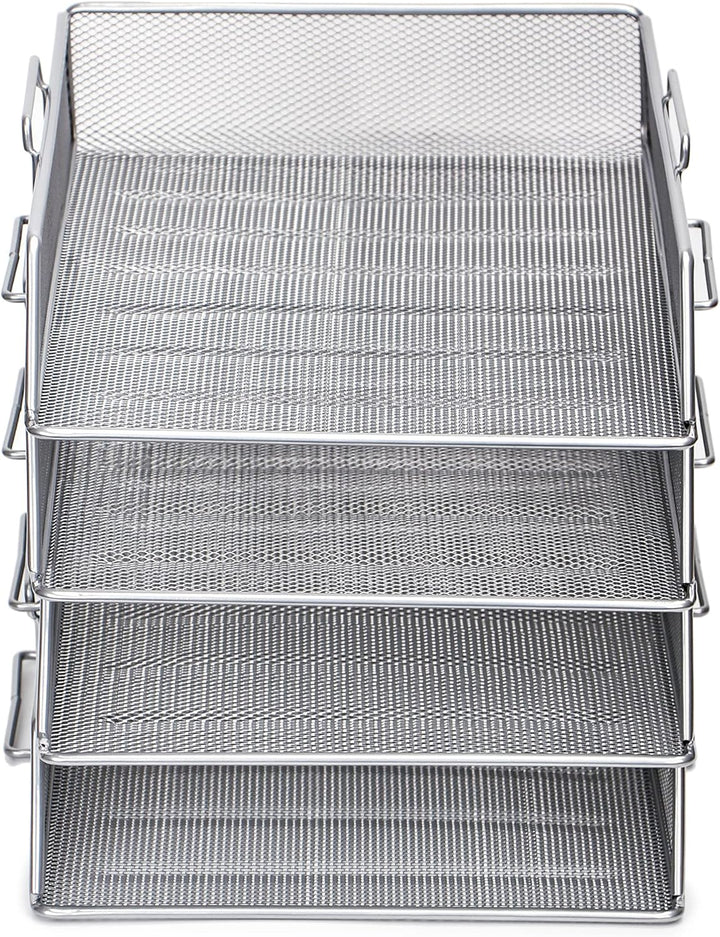 EXERZ Briefablagen 4tlg/ Papiersortierer/Schreibtisch multifunktionaler Organiser/Dateihalter für Bü