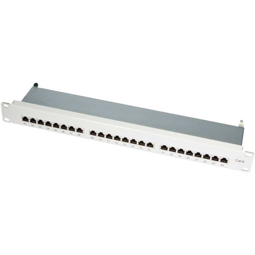 LogiLink Professional PrimeLine Cat.6 (250 MHz) Patchpanel - Verteilerfeld, 19", STP (geschirmt) 24-