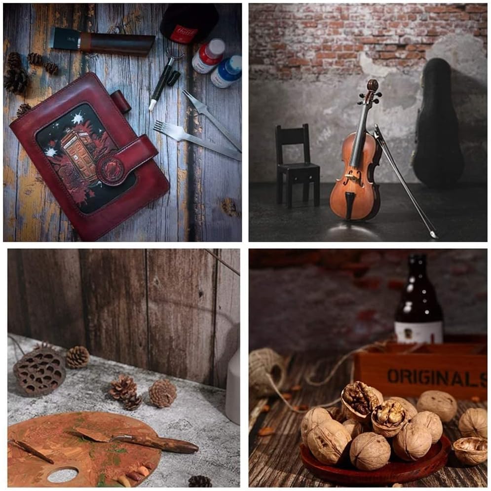 Selens 2 in 1 Hintergrund Fotografie Food Backdrop 56x88cm, Flat Lay Tischplatte Doppelseitiger Hint