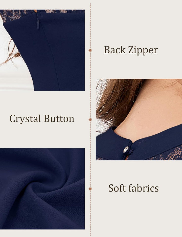Bbonlinedress Abendkleider elegant für Hochzeit gast festliches Kleid Damen Neckholder Konfirmations