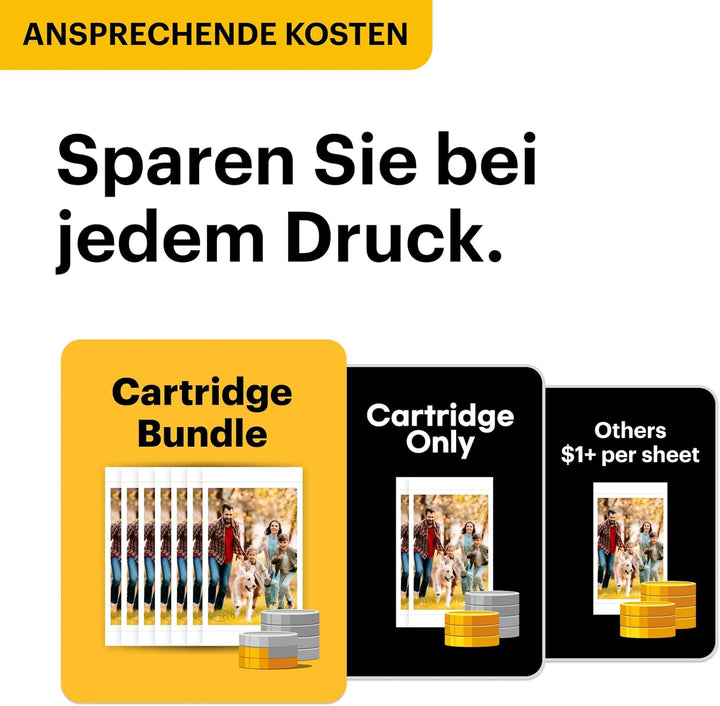 KODAK Dock Plus 4Pass-Fotodrucker (10 x 15 cm) + Paket mit 90 Blatt Fotopapier Imprimante + Paquet a