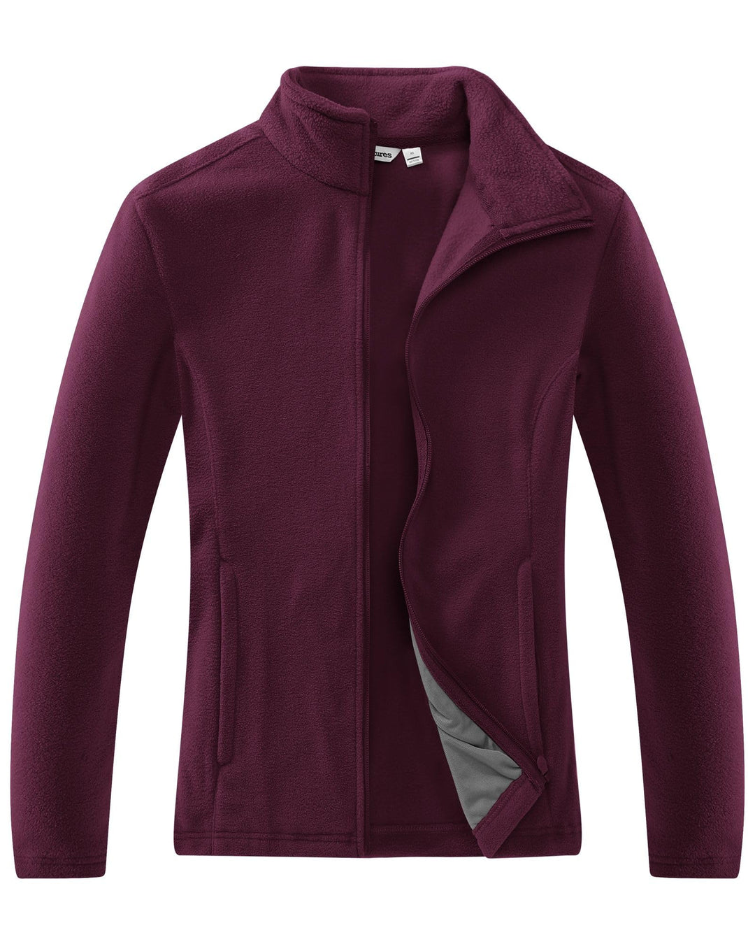 33,000ft Damen Fleecejacke mit Durchgehendem Reissverschluss Stehkragen Damen Leichte Fleece Jacke A