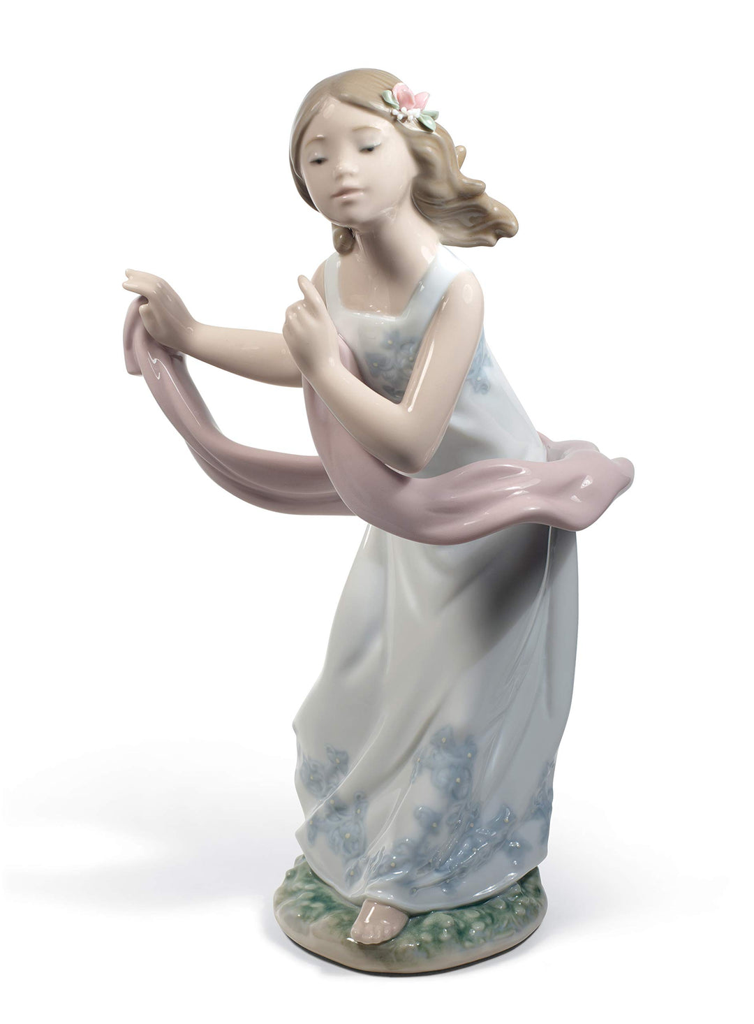 LLADRÓ Mädchen-Figur Angenehme Brise. Mädchen. Porzellan.