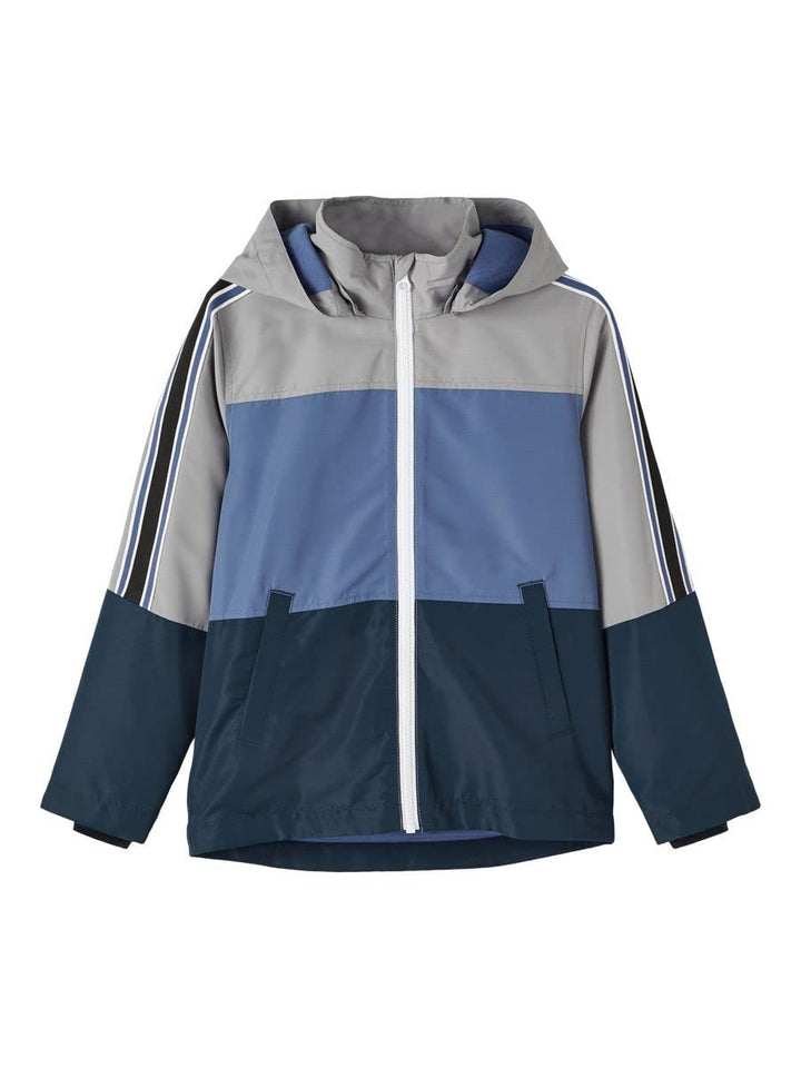 NAME IT Maxx Jacket Blue Block Männer Jacke grau/blau Streetwear 140 grau/blau, 140 grau/blau