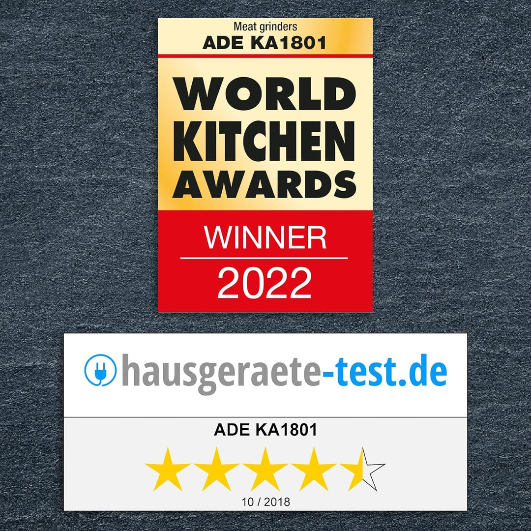 ADE elektrischer Fleischwolf KA1801, 2in1 Maschine Spritzgebäck Presse (elektrisch mit 2000 Watt Lei
