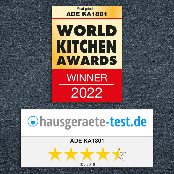 ADE elektrischer Fleischwolf KA1801, 2in1 Maschine Spritzgebäck Presse (elektrisch mit 2000 Watt Lei