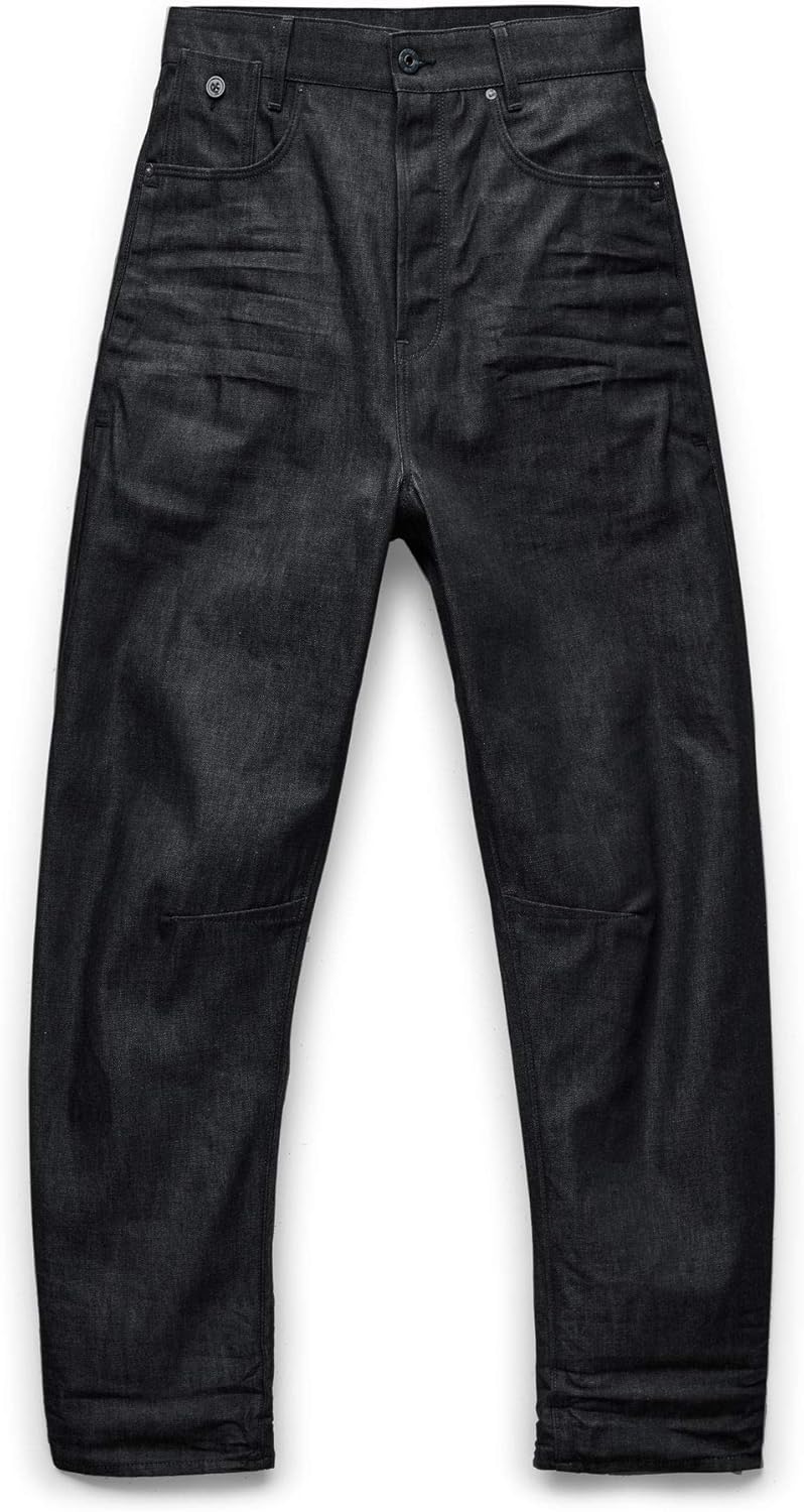 G-STAR RAW Damen C-STAQ 3D Boyfriend Crop C Jeans 23W / 32L Schwarz (Pitch Black D17870-c668-a810),