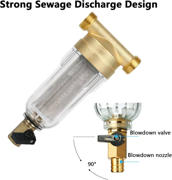 Ausspülbarer Feinfilter, vorfilter, Wasserhahn Wasserfilter Wasser, Vorfilter Sedimentfilter, Spin D