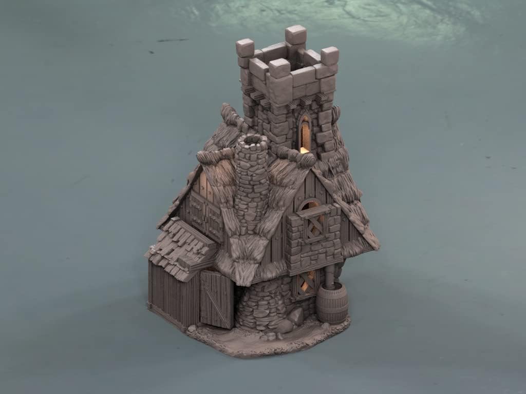 QP3D – Hemlock Cottage House – Fantasy Terrain Landschaft für Tischplatte & RPG 28–32 mm Miniaturen