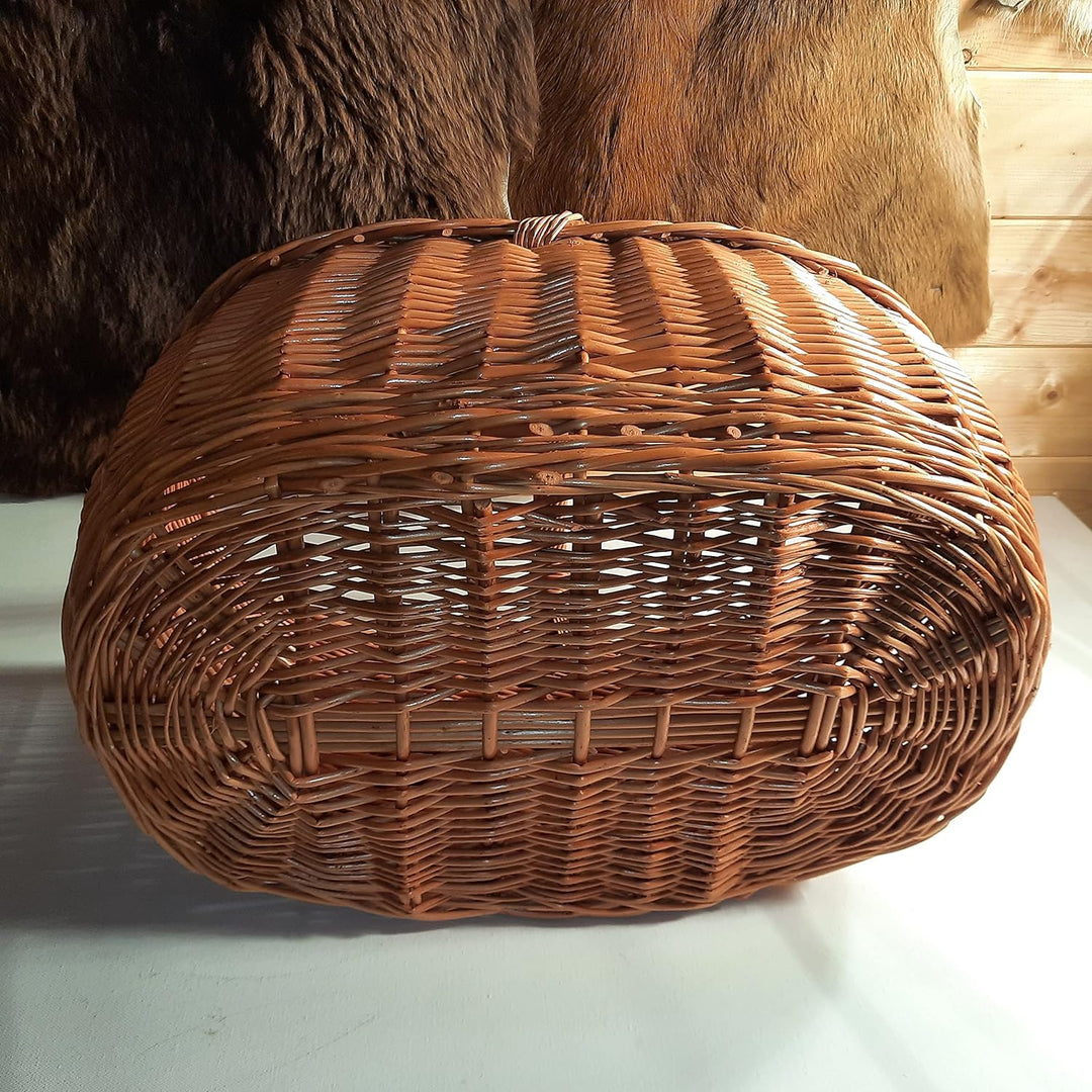 Lovinbirds Einkaufskorb Classic Geflochten L: 51 cm x B: 34 cm Autokorb Weide