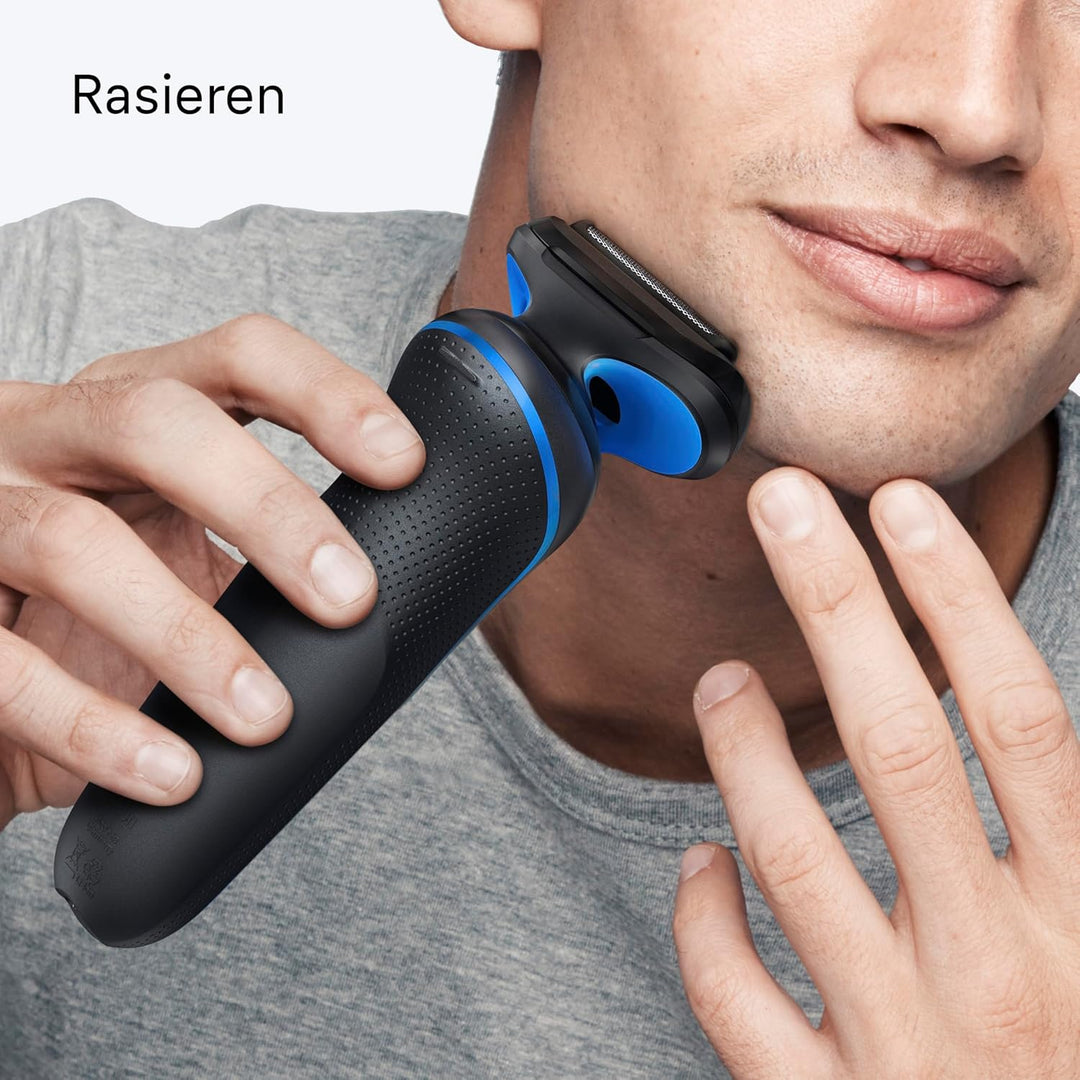 Braun Series 5 Elektrorasierer für Herren, Nass- und Trockenrasur, Turbo und Standard Modus, Wasserd