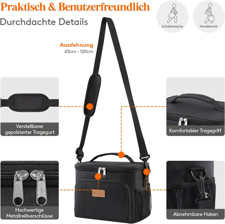 Lifewit Isolierte Kühltasche, Wiederverwendbare Lunchtasche, Tragbare Kühlbox, weiche Tragetasche, a