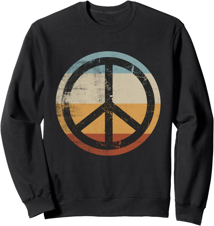 Retro Design Friedenszeichen Peace Zeichen Sweatshirt