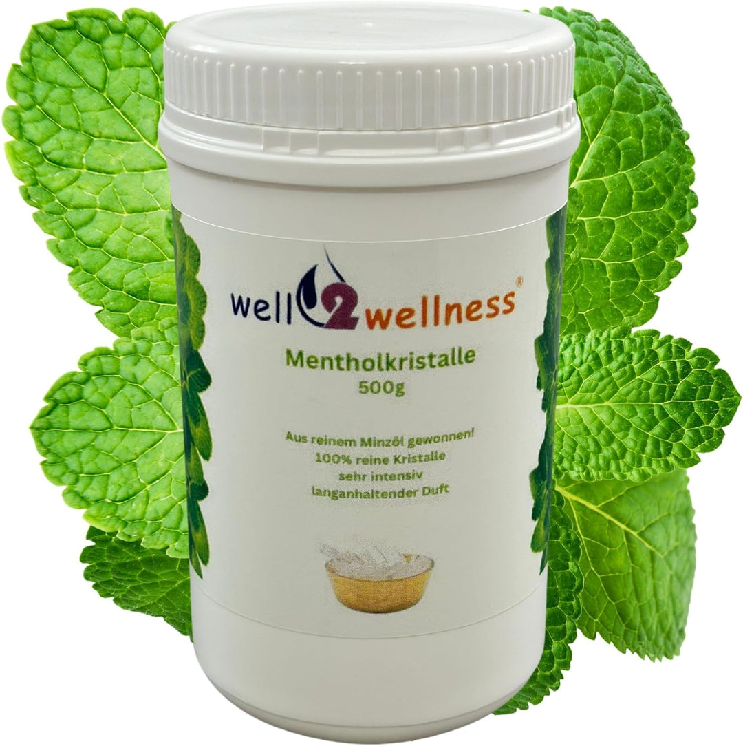Sauna - Eiskristalle/Menthol - Kristalle in einer 500g Dose - aus 100% reinem Minzöl