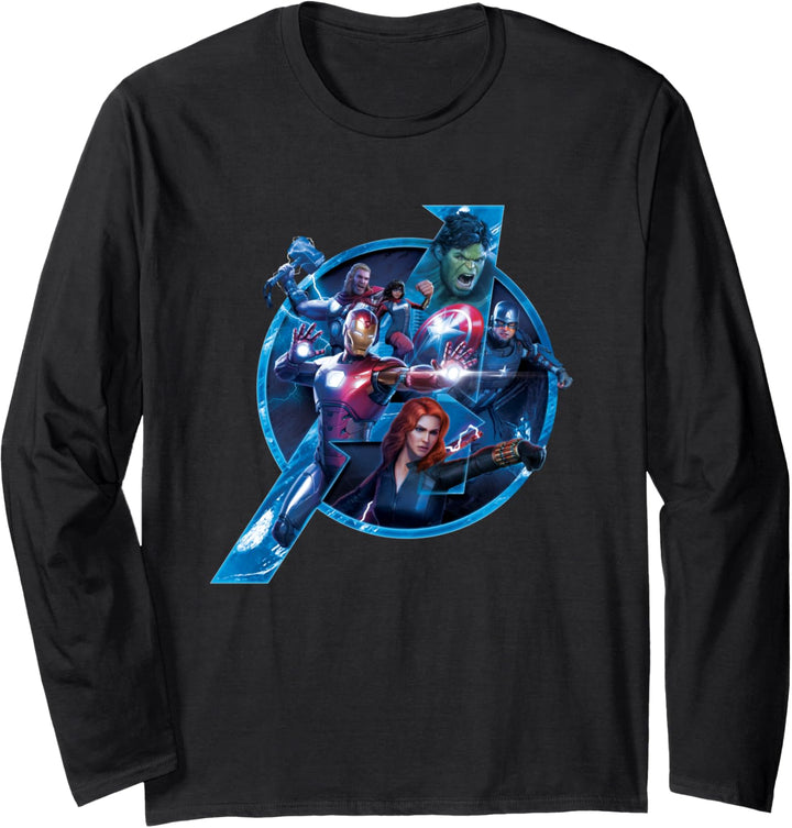Marvel Avengers Game Earth's Mightiest Heroes Reassemble Langarmshirt