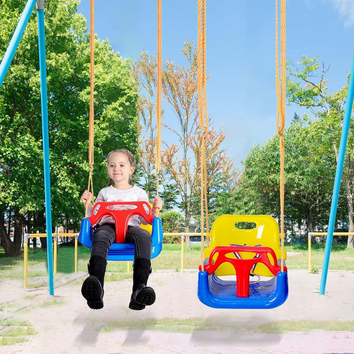 Kinderschaukel Babyschaukel Outdoor 3-in-1 Babyschaukel Kinder verstellbar mit Rückenlehne Schaukel