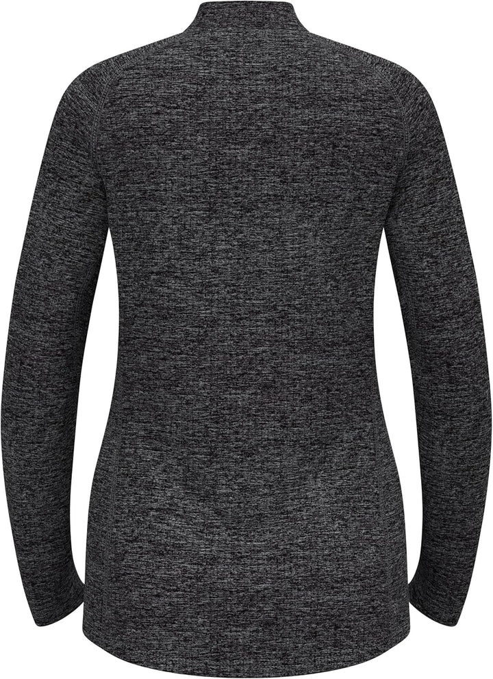 Odlo Damen Tencia_542561 Langarm Shirt mit Reissverschluss (1er Pack) XL Dark Grey Melange, XL Dark