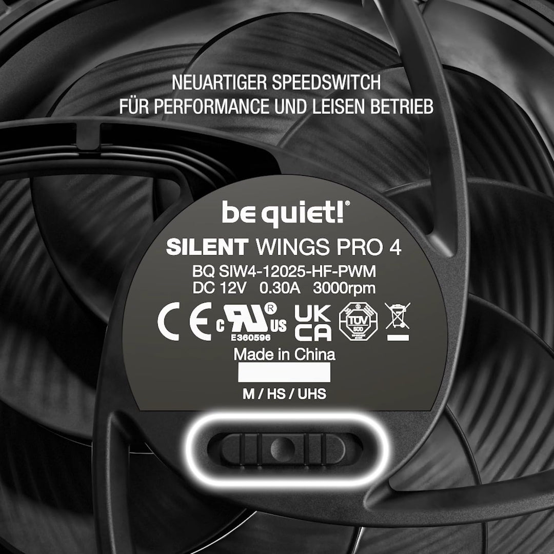 be quiet! SILENT WINGS PRO 4 140mm PWM 4-pin Gehäuselüfter Schwarz BL099 Single