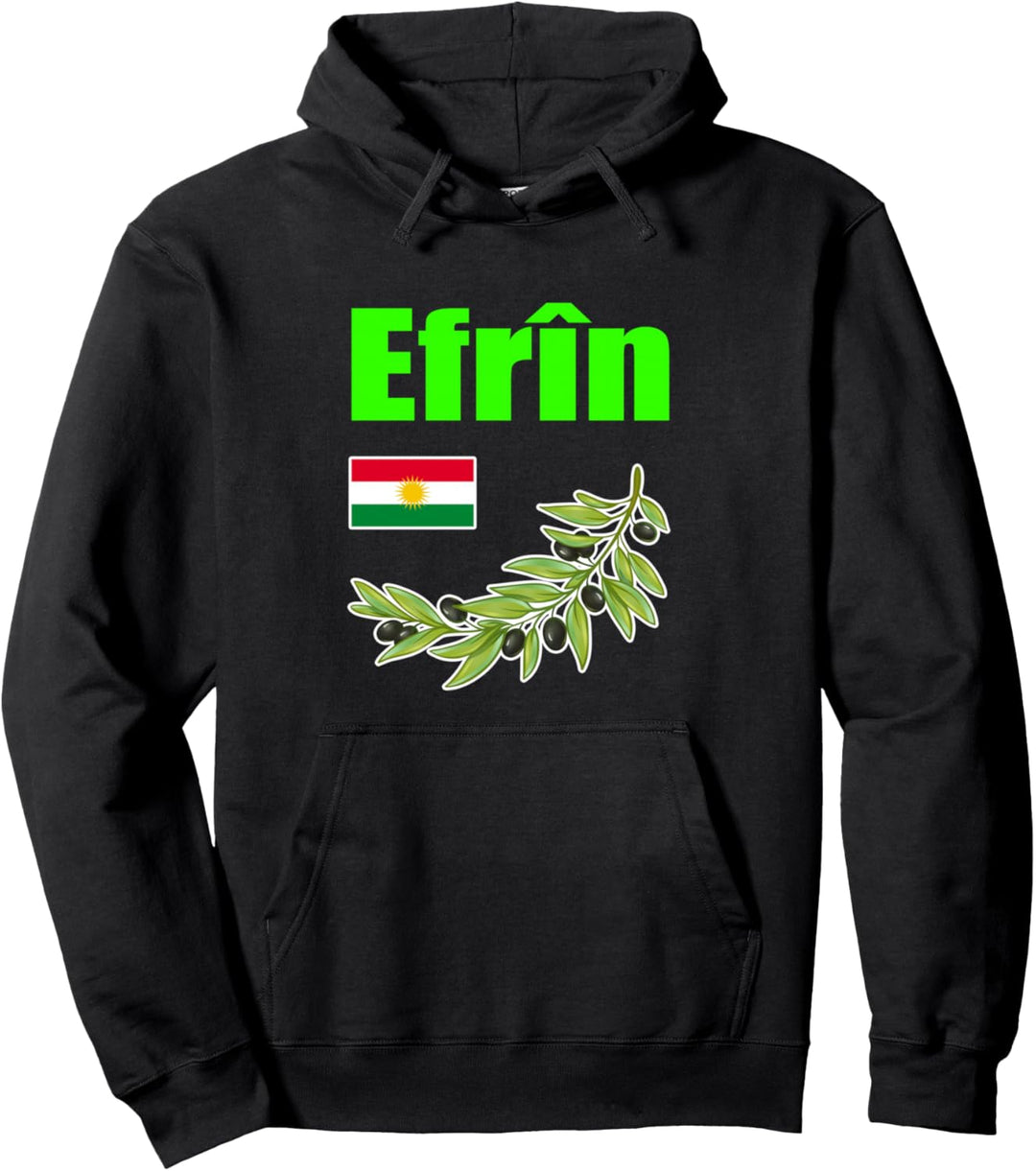 Afrika, Efrin, Kurdisch, Kurd-Symbol, Kurdistan-Flagge. Pullover Hoodie