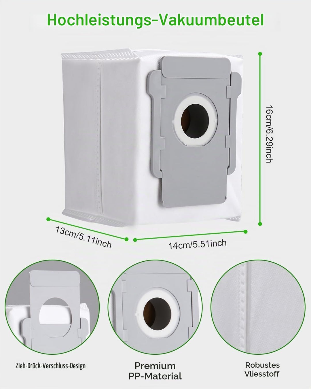 SOBEAU 10 Staubsaugerbeutel für iRobot Roomba i7, i7+, i3, i3+, i4, i4+, i6, i6+, j7, j7+, s9, s9+,