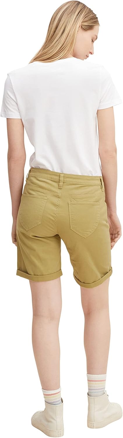TOM TAILOR Damen Alexa Bermuda Shorts 36 28723 - Moderate Olive, 36 28723 - Moderate Olive