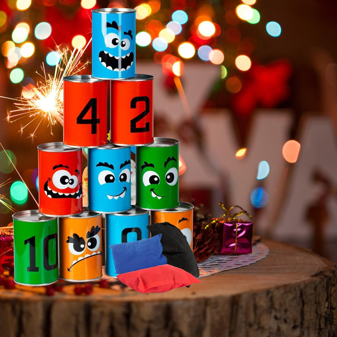 TUAHOO Dosenwerfen Kinder, Dosenwurfspiel für Kindergeburtstag Party Spiele Draussen Spielzeug Kinde