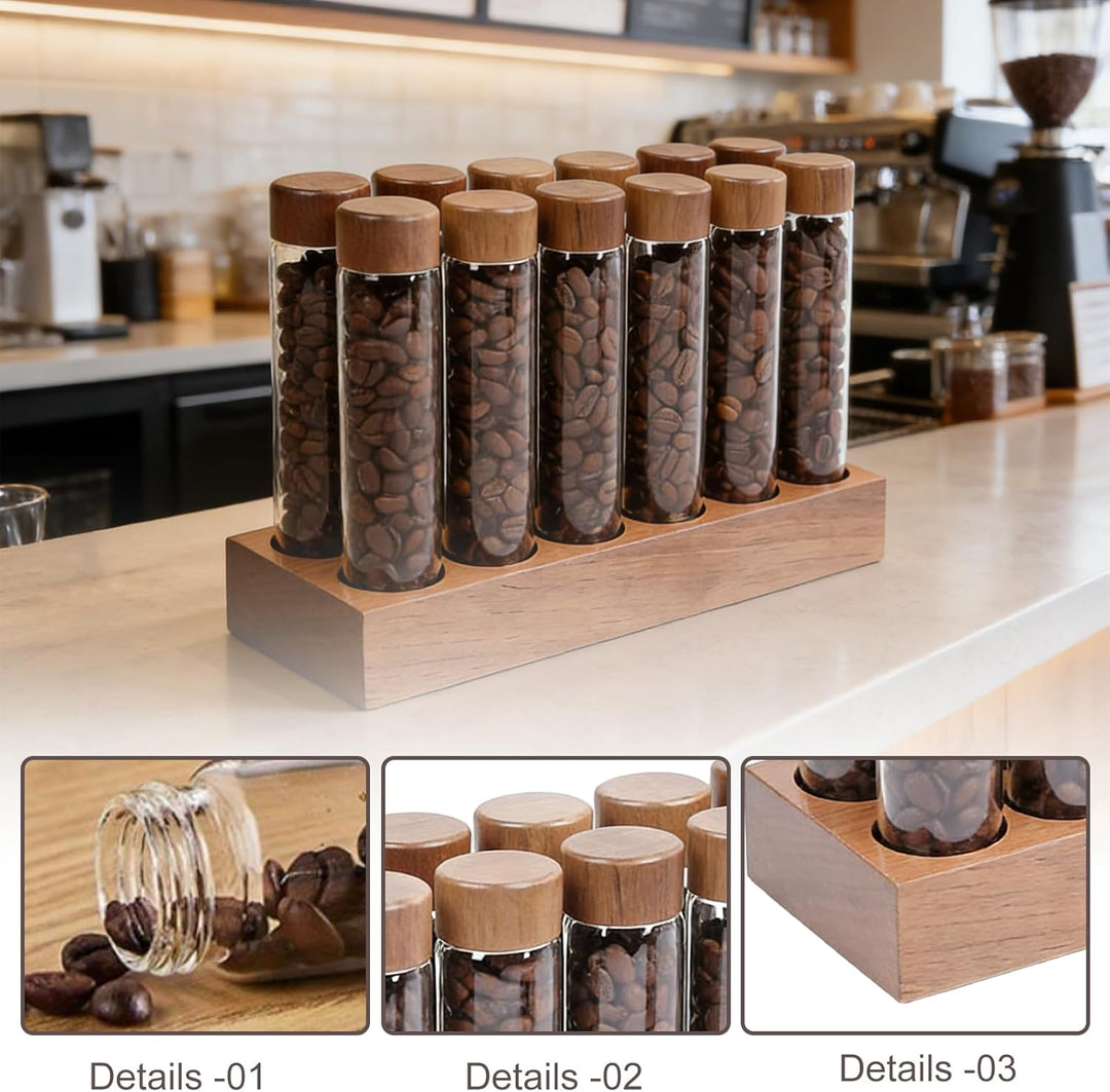12 Stück Aufbewahrungsröhrchen Für Kaffeebohnen, 20g Kaffeebohnen-Aufbewahrungsröhrchen, Einzeldosis