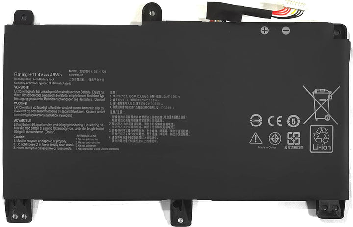 7XINbox B31N1726 11,4V 48Wh 4240mAh Laptop Akku Ersatz für ASUS FX80 FX80GM FX80GE FX80GD FX86 FX86F