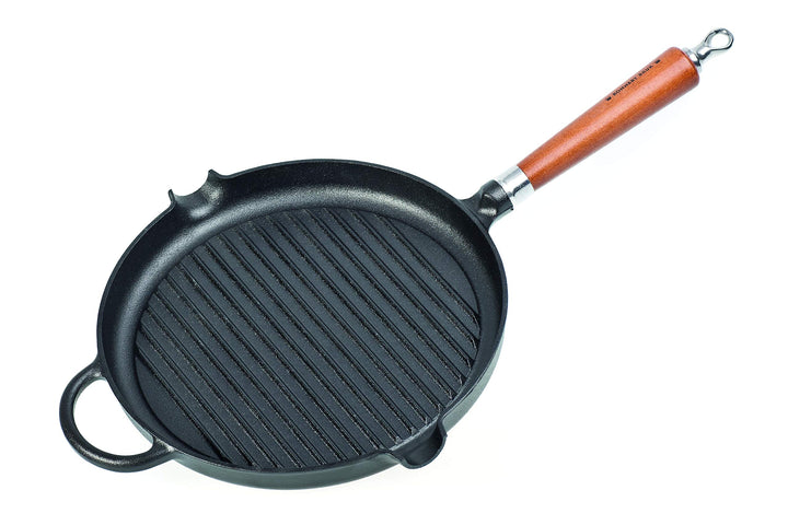 Ronneby Bruk 120740 Maestro Grillpfanne, mit Ausgiesser, Farbe: Schwarz, Durchmesser 28 cm, Gusseise