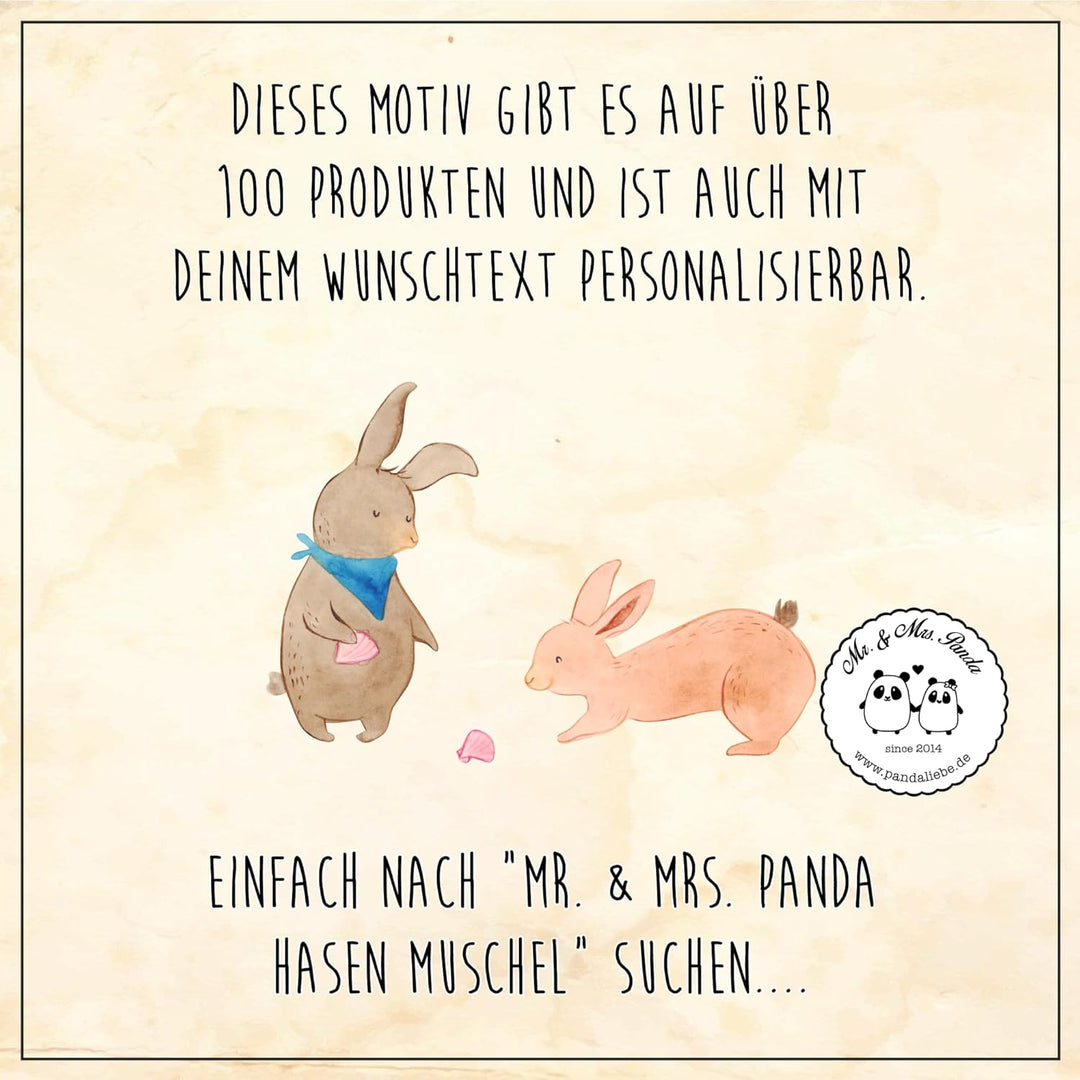 Mr. & Mrs. Panda serviertablett aus Holz Hasen Muschel - Geschenk, Holztablett, Best Friends, Musche