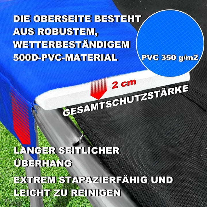 Baunsal® Trampolin Randabdeckung Ø 183 244 250 275 300 305 335 366 370 396 400 427 430 457 460 487 4