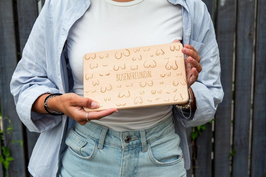Holz-Brettchen - Busenfreundin/Geschenk für die beste Freundin/Geschenkidee für Freundin