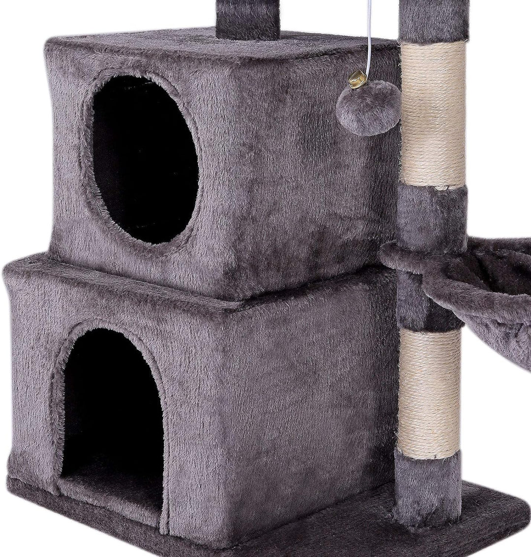 lionto Kratzbaum Kletterbaum Katzenkratzbaum Katzenbaum Höhe 70 cm, dunkelgrau, dunkelgrau