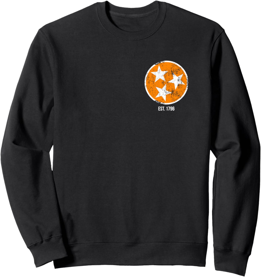 Established 1796 State Flag Orange and White Tennessee Flag Sweatshirt