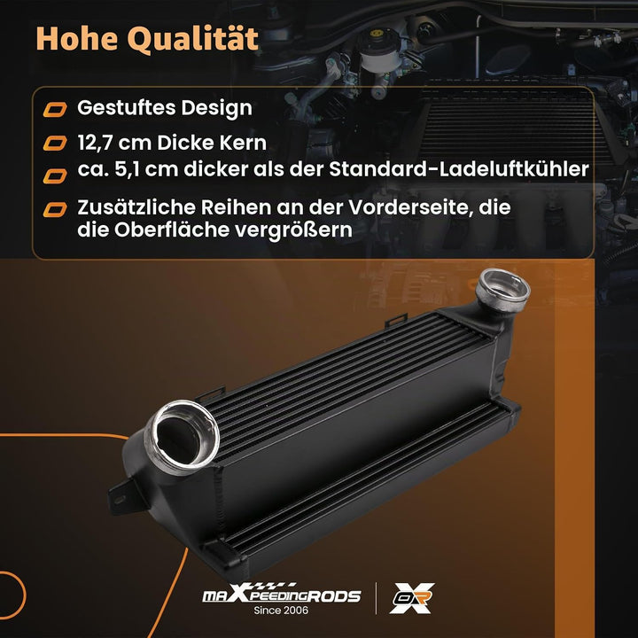 maXpeedingrods Intercooler Ladeluftkühler für 3er E90 E93 E92 E91 325d 330d 335d LLK Aluminiumlegier