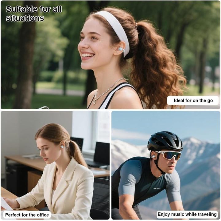 Open Ear Kopfhörer, Clip On Earbuds Kabellos Bluetooth 5.4, 48H Spielzeit, Komfortabler Sitz, Sport-