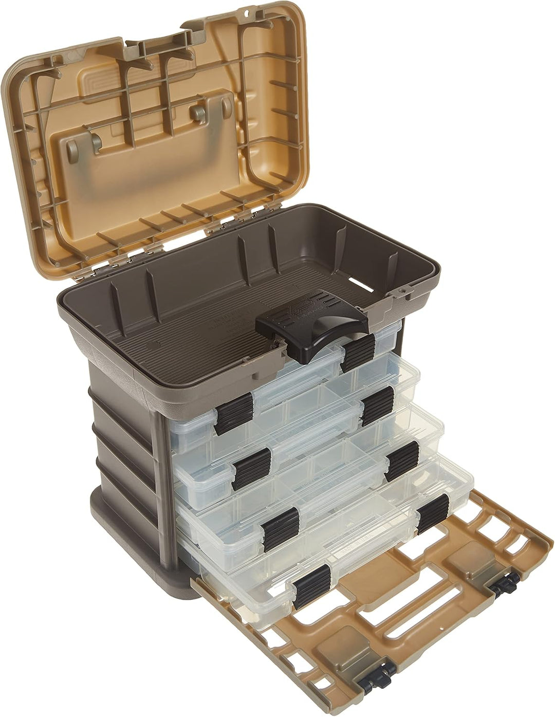 Plano Molding 135430 Stow N' Go Pro Rack mit 4#23500s Prolatch Organizern, Graphitgrau, Sandstein Kl