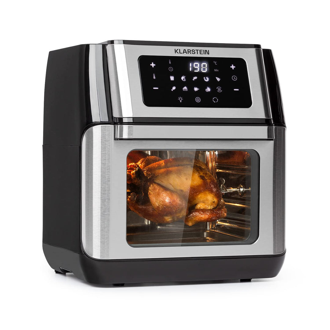 Klarstein AeroVital Fry Heissluftfritteuse,3D-heating System: 1500W,XL-Volumen: 10L, 9 Programme, Co