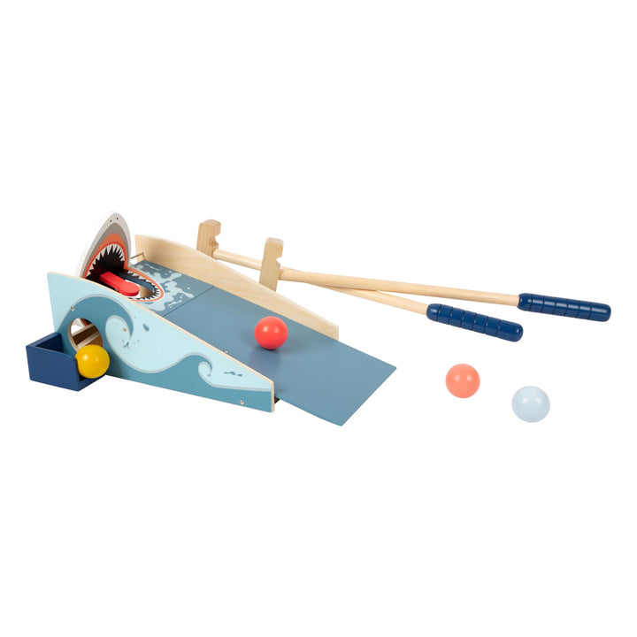 small foot Minigolf "Shark Attack" aus Holz, mit integriertem Schnapp-Mechanismus, ab 3 Jahren, 1158