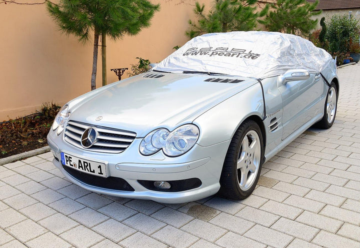 PEARL Cabrio Abdeckung Winter: Premium Auto-Halbgarage für Mittelklasse, 360 x 136 x 58 cm (Wasserdi