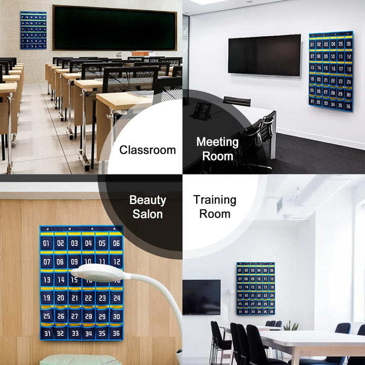 mumisuto Nummerierte Aufbewahrungstasche für Klassenzimmer, 30 Nummerierte Taschen,Handy-Taschen,Han