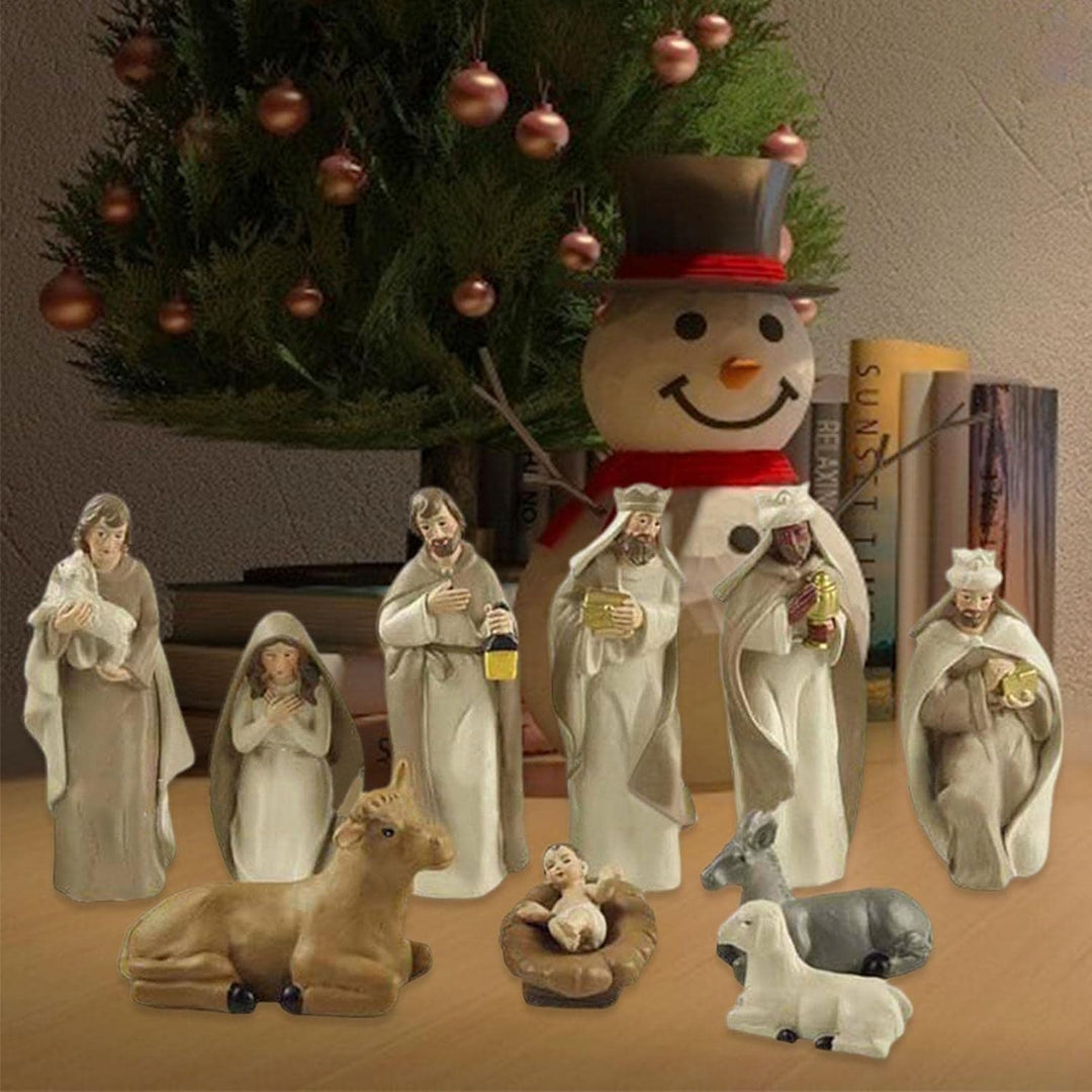 Weihnachtskrippenfiguren Weihnachtskrippe mit Figuren Weihnachtskrippe Jesus Weihnachtsfigur Polyres