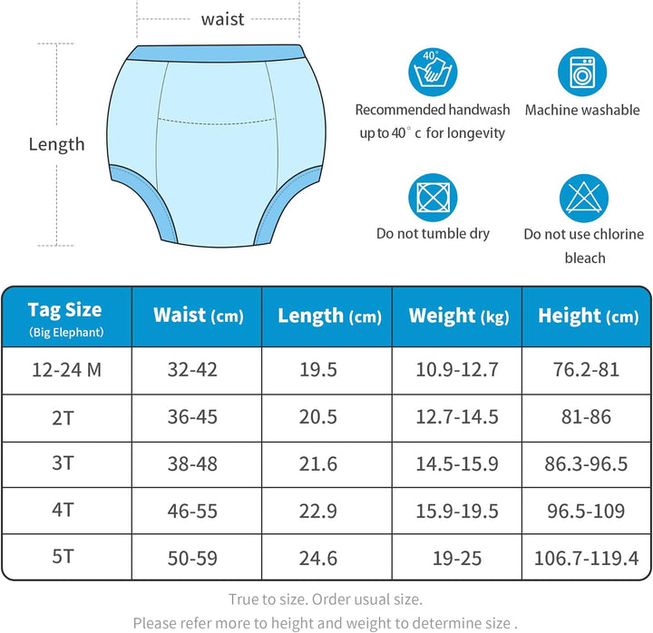 BIG ELEPHANT 10er Pack Baby Trainingshose - Saugfähige Töpfchen Unterwäsche Kleinkinder für Jungen u