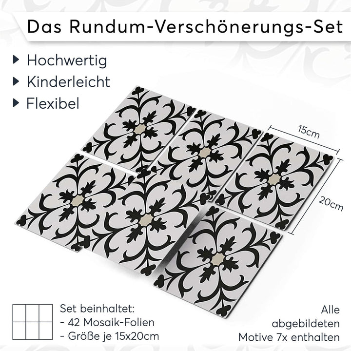 CREATISTO Klebefliesen Stickerfliesen Fliesenfolie - Klebefolie Aufkleber für Fliesen I Klebefliesen