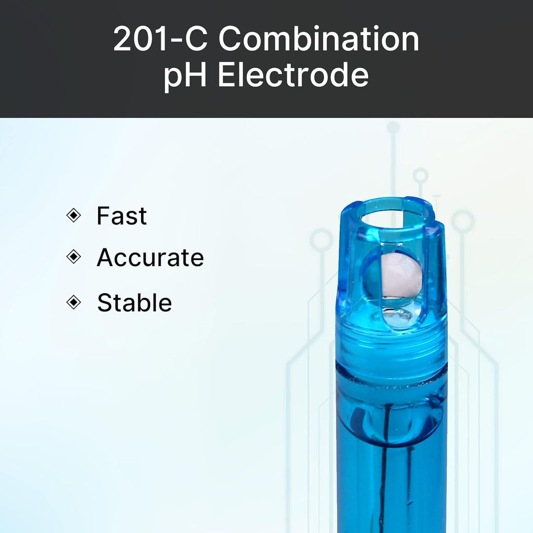 Apera Instruments 201-C kombinierte pH-Elektrode, BNC Anschluss, Polycarbonat/Glas, AI1301 Single, S