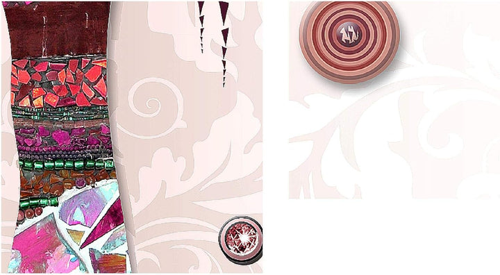 Runa Art Wandbild XXL Gustav Klimt - Baum des Lebens Wohnzimmer 200 x 80 cm Rosa 5 Teilig - Made in