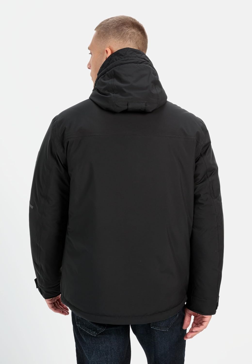 camel active Herren teXXXactive® Funktionsjacke mit Abnehmbarer Kapuze 25 Schwarz, 25 Schwarz