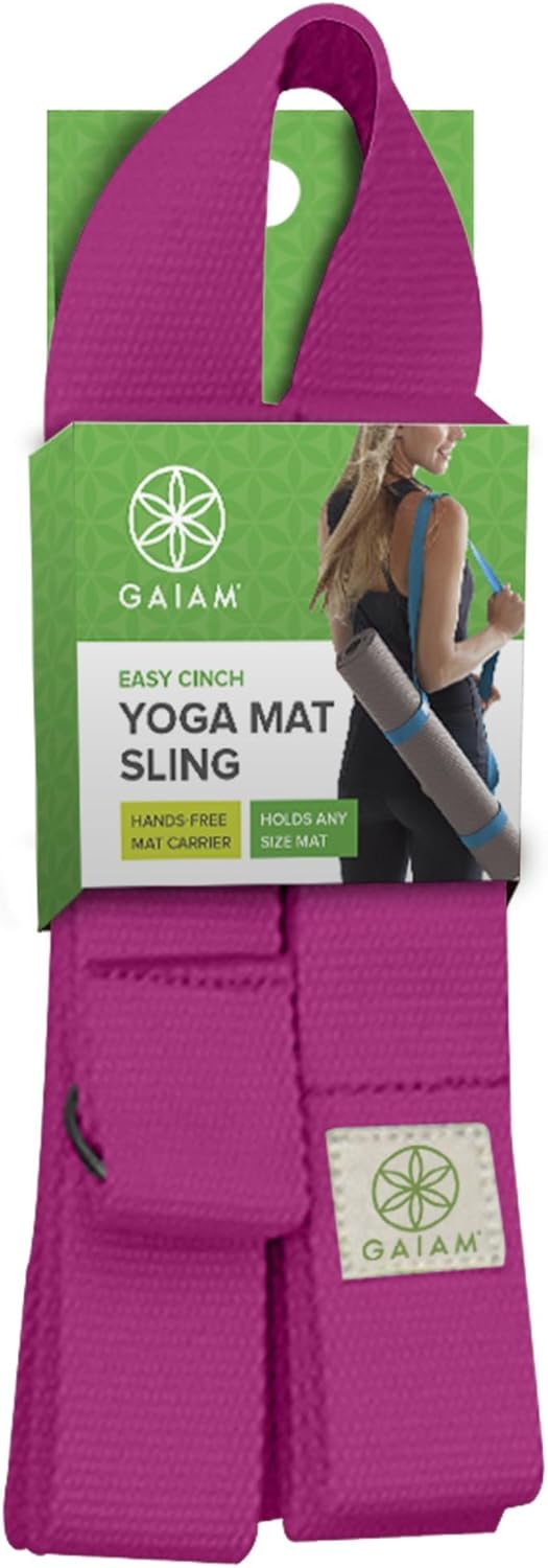 Gaiam Easy-Cinch Yogamatte Sling, 1 Stück (keine Matte im Lieferumfang enthalten) Fuchsia/Blau, Fuch