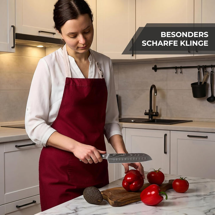 Wächter Messer Set duo – Kochmesser aus hochwertigem Edelstahl | scharf & rostfrei | Ergonomischer G